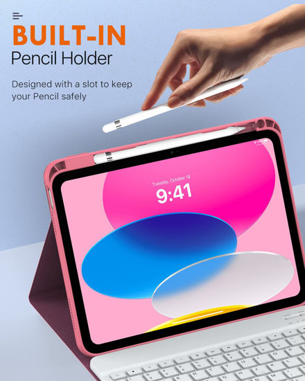 GetUSCart- MoKo Keyboard Case for iPad 10th Generation Case with ...