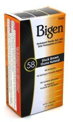 Picture of Bigen Powder Hair Color #58 Black Brown .21 oz. (Case of 6)