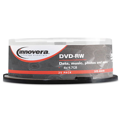 Picture of Innovera 46848 DVD-Rw Discs 4.7Gb 4X Spindle Silver 25/Pack
