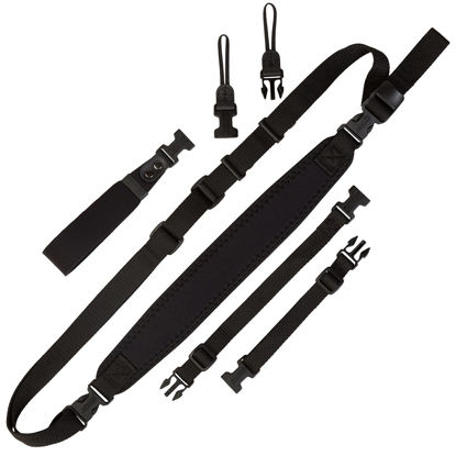 Picture of OP/TECH USA 1001001 Super Classic Combo Camera Strap Kit, Black, 25 to 36"
