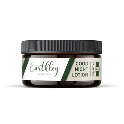 Picture of Earthley Wellness, Good Night Lotion, Magnesium Lotion, Apricot Oil, Shea Butter, Mango Butter, Candelilla Wax, Lavender Essential Oil, Vegan (Sensitive, 8oz)