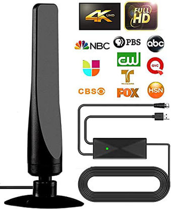 Picture of [2022 Model] Digital Amplified Outdoor Indoor Tv Antenna - Powerful Best Amplifier Signal Booster 170+ Miles Range Support 4K Full HD Smart and Older Tvs with 9.8ft Coaxial Cable