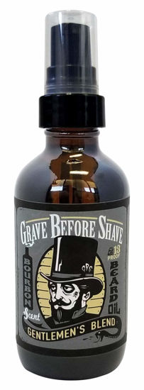 Picture of GRAVE BEFORE SHAVE™ Gentlemen's Blend Beard Oil (Bourbon/Sandal Wood Scent) 4 oz. BIG BOTTLE