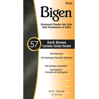 Picture of Bigen Powder Hair Color #57 Dark Brown 0.21oz (6 Pack)