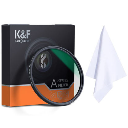 Picture of K&F Concept 40.5mm Polarizer Filter, CPL Polarizing Filter, Reduce Glare/Better Contrast/Waterproof, for Camera Lens + Cleaning Cloth