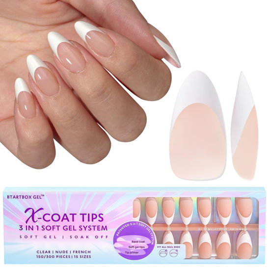 SHORT ALMOND FAKE Nials PInk Nail Tips Manicure False Nails DIY $7.51 -  PicClick AU