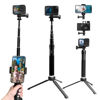Picture of AFAITH Selfie Stick for GoPro Hero 11 10 9 8 7 6 5 4 Mini Max Session, Insta360, DJI OSMO Action Camera, Aluminum Alloy GoPro Selfie Stick with Stable Tripod Waterproof Handheld Monopod