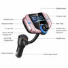 Picture of (Upgraded Version) Sumind Car Bluetooth FM Transmitter, Wireless Radio Adapter Hands-Free Kit with 1.7 Inch Display, QC3.0 and Smart 2.4A USB Ports, AUX Output, TF Card Mp3 Player(Rose Gold)
