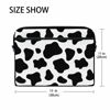 Picture of ALAZA Black and White Cow Print Laptop Case Bag Sleeve Portable Crossbody Messenger Briefcase Convertible w/Strap Pocket for MacBook Air Pro Surface Dell ASUS hp Lenovo 14-15.4 inch