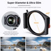 Picture of K&F Concept X PRO Square Filters Holder System Kit (Filter Holder + 95mm Circular Polarizer + Square GND8 Filter + ND1000 + 4 Filter Adapter Rings) for Camera Lens