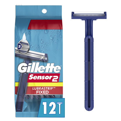Picture of Gillette Sensor2 Fixed Men's Disposable Razor, 12 Count (Pack of 3)