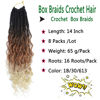 Picture of 14Inch Crochet Box Braids Hair -8 Packs Goddess Box Braids Crochet Hair Bohemian Curly Crochet Hair Pre-looped Crochet Hair for Black Wome (1b/30/613)