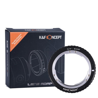 Picture of K&F Concept Lens Mount Adapter Contax Yashica C/Y Lens to EF Adapter, for 1D, 1DS, Mark II, III, IV, 5D, Mark II, 7D, 30D, 40D, 50D, 60D, 70D, Digital Rebel T2i, T3, T3i, T4i