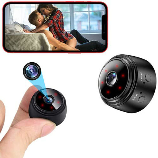 GetUSCart- Mini Spy Camera WiFi Small Wireless Baby Monitor Home Security  Surveillance Nanny Cam with Live Feed Phone APP Night Vision Motion  Activated Real Time Indoor Video Recorder