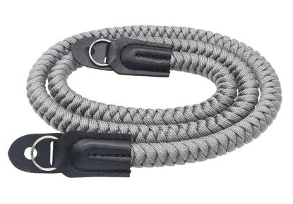 Picture of HITHUT Paracord Woven Camera Neck Shoulder Strap Belt Hand Compatible with Canon Nikon Sony Olympus Pentax Fujifilm Panasonic SLR DSLR Digital Mirrorless Cameras 36inch Grey