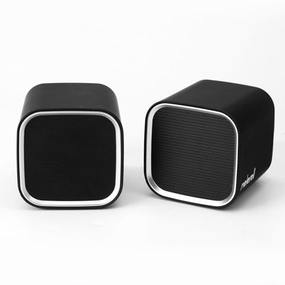 Picture of moloroll Computer Speakers for Desktop PC, Laptop, Mac, USB Powered, Small Wired 2.0 Channels Dual Stereo Clear with Bass Less Distortion
