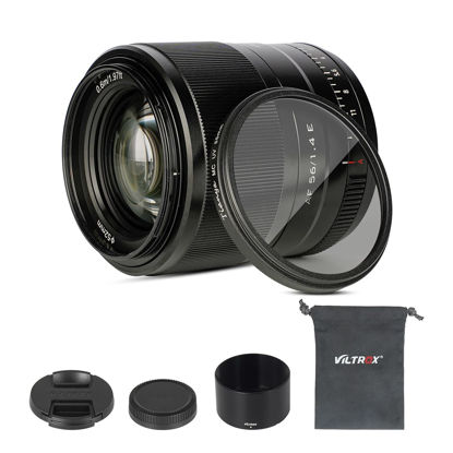 Picture of VILTROX 56mm F1.4 f/1.4 E-Mount APS-C Autofocus Prime Lens for Sony A6500 A6300 A6000 A6400 A6100 A5100 A6600 A7 A7R A7C A7II A7RII A7SIII A7III A7RIII A7RIV A9