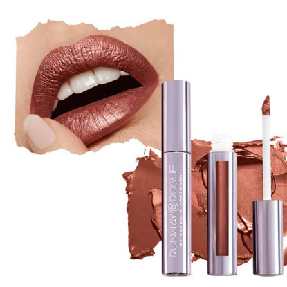 Picture of Runway Rogue Silk Glam Liquid Lipstick, Long-Wear Golden-Bronze Liquid Lipstick, Film Noir