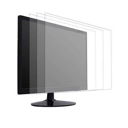 Picture of 24 Inch Anti Glare Screen Protector Fit Diagonal 24 Inch Desktop with 16:9 Widescreen Monitor, Reduce Glare Reflection and Eyes Strain, Fingerprint-Resist (20 15/16 x 11 13/16 Inch)-3Pcs