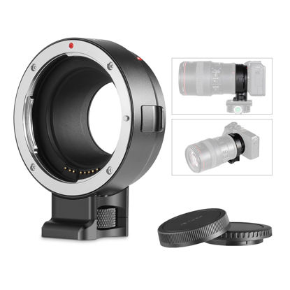 Picture of NEEWER EF to EOS M Mount Adapter, EF/EF-S Lens to EOS M Camera Autofocus Converter Ring with Removable Tripod Mount, Compatible with Canon EOS M M2 M3 M5 M6 M6 Mark II M10 M50 M50 Mark II M100 M200