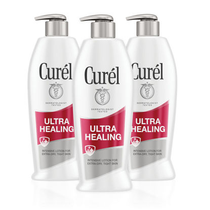 Picture of Curél Ultra Healing Hand and Body Lotion, Dry Skin Moisturizer with Advanced Ceramide Complex and Extra-strength Hydrating Agents, for Extra-Dry, Tight Skin, 13 Ounce (3 Pack)
