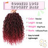 Picture of Fulcrum Goddess Locs Crochet Hair 12 Inch, 8 Packs New Goddess Faux Locs Crochet Hair for Black Women, River Locs Crochet Hair with Curly Ends (12Inch (Pack of 8), TBUG#)