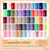 Picture of JODSONE Gel Nail Polish kit 60 PCS with 5 Bottles of Base and Glossy Matte Top Coat Soak off Gel Nail Set Suitable for All Seasons Gel Polish Gifts