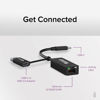 Picture of Plugable 2.5G USB C and USB to Ethernet Adapter, 2-in-1 Adapter Compatible with USB-C Thunderbolt 3 or USB 3.0, USB-C to RJ45 2.5 Gigabit LAN Ethernet, Compatible with Mac and Windows