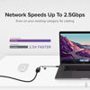 Picture of Plugable 2.5G USB C and USB to Ethernet Adapter, 2-in-1 Adapter Compatible with USB-C Thunderbolt 3 or USB 3.0, USB-C to RJ45 2.5 Gigabit LAN Ethernet, Compatible with Mac and Windows