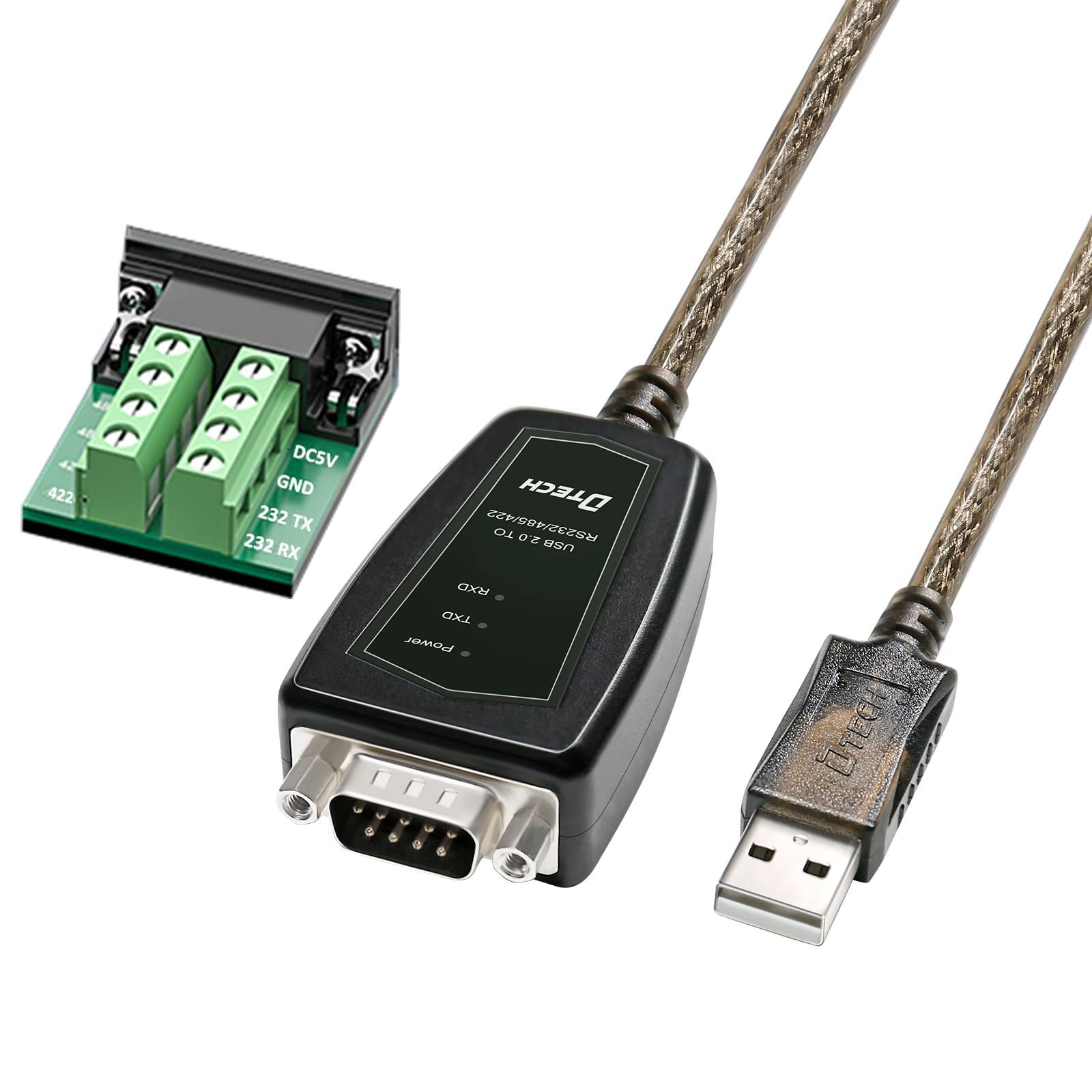 GetUSCart DTech USB to Serial Adapter, RS422 RS485 R232 to USB Cable