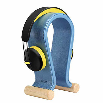 Picture of SAMDI Leather Headphone Stand Headset Stand Headphone Holder Universal Gaming Headset Holder - Cape Cod Blue