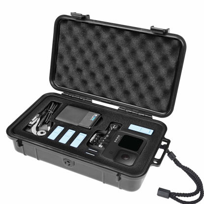 Picture of Smatree Waterproof Hard Case Compatible for Gopro Hero 11/10/9/8/7/6/5/Hero 2018 /DJI Osmo Action, Portable, Shock, Durable(Camera and Accessories NOT Included)(Black)