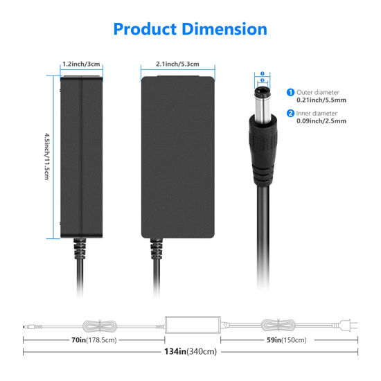 GetUSCart- Neewer AC 100-240V to DC 12V 5A 60W Power Supply Adapter ...