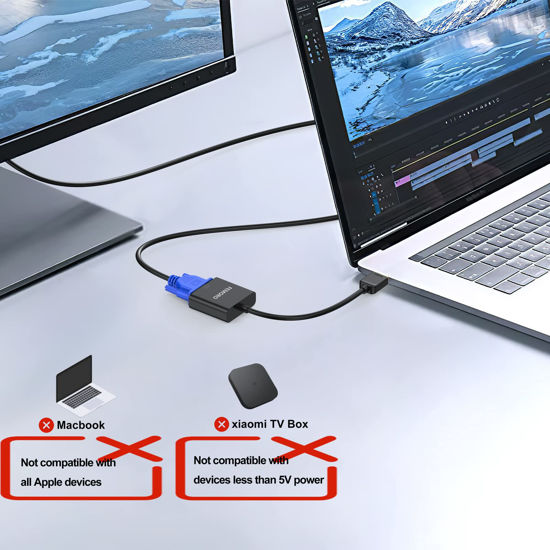 GetUSCart- FEMORO HDMI to VGA Adapter Converter 5-Pack (Male to Female ...