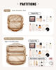 Picture of EACHY Travel Makeup Bag,Large Capacity Cosmetic Bags for Women,Waterproof Portable Pouch Open Flat Toiletry Bag Make up Organizer with Divider and Handle (Large-White)