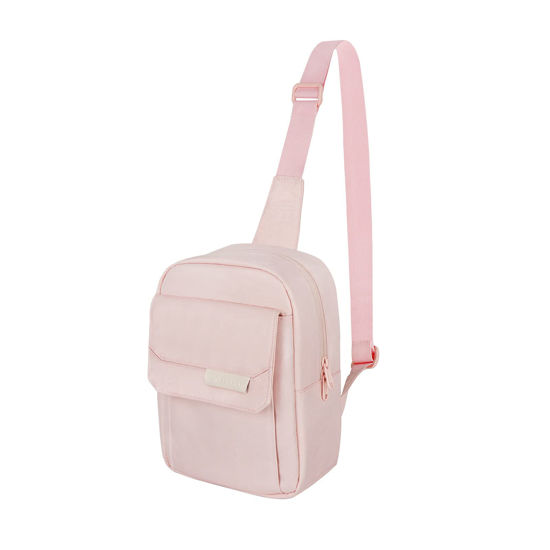 Picture of TULLIO Camera Bag Small for Photographer Canvas Camera Sling Bag Waterproof Dslr Camera Case Pink for Women Lightweight Compatible with Nikon Sony
