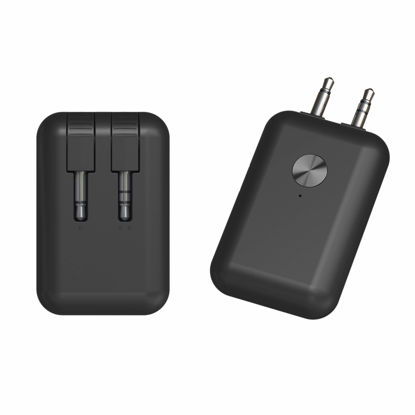Picture of Sudio Flyg Bluetooth Transmitter / 3,5mm to Bluetooth Headphone Adapter for Airplane Travel, Portable Gaming Devices, in-Flight Entertainment and TV (Black)