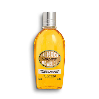 Picture of L'Occitane Cleansing & Softening Almond Shower Oil, 8.4 Fl Oz: Oil-to-Milky Lather, Softer Skin, Smooth Skin, Cleanse Without Drying, With Almond Oil