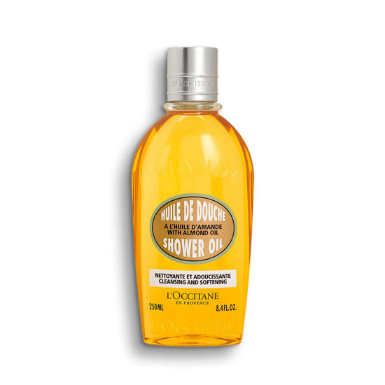Picture of L'Occitane Cleansing & Softening Almond Shower Oil, 8.4 Fl Oz: Oil-to-Milky Lather, Softer Skin, Smooth Skin, Cleanse Without Drying, With Almond Oil
