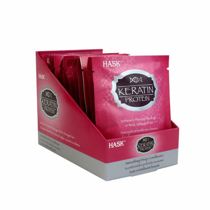 Picture of HASK KERATIN PROTEIN Smoothing Deep Conditioner Treatments for all hair types, color safe, gluten-free, sulfate-free, paraben-free - Pack of 12