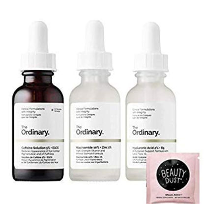 Picture of The Ordinary Face Serum Set! Caffeine Solution 5%+EGCG! Hyaluronic Acid 2%+B5! Niacinamide 10% + Zinc 1%! Help Fight Visible Blemishes And Improve The Look Of Skin Texture&Radiance