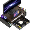 Picture of Simple Houseware Desk Monitor Stand Riser with Adjustable Organizer Tray, Espresso