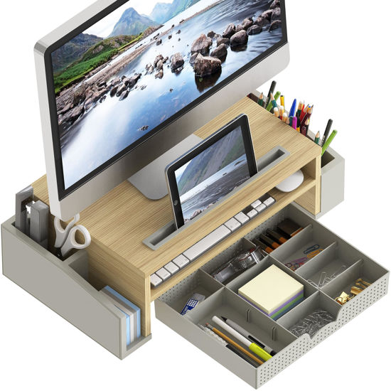 GetUSCart Simple Houseware Desk Monitor Stand Riser with Adjustable
