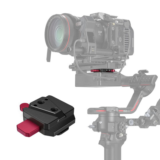 Picture of SmallRig Mini V Mount Battery Plate for DJI RS 3 / RS 3 Pro/RS 2 / RSC 2 Gimbals, Comes with V-Lock, Cold Shoe & 1/4"-20 Threaded Holes for V Mount Battery & NP-F Battery - 4189
