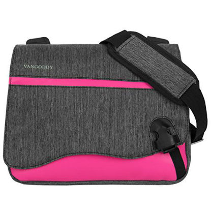 Picture of Travel Anti-Theft Magenta Tablet Messenger Bag for Insignia Flex Tablet