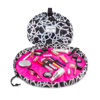 Picture of Lay-n-Go Cosmo Drawstring Cosmetic & Makeup Bag Organizer, Toiletry Bag for Travel, Gifts, and Daily Use, 20 inch, Rings (Black/White)