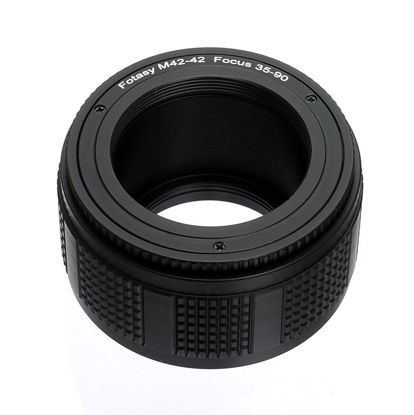 Picture of Fotasy 35-90mm M42 to M42 Lens Macro Helicoid Adapter, 42mm Focusing Helicoid Extention Tube, 35mm to 90mm, 55mm Max Movement, fits M42 Screw Mount Lens