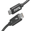 Picture of Plugable Thunderbolt 4 Cable with 240W Charging, Thunderbolt Certified, 3.3 Feet (1M),1x 8K Display, 40 Gbps, Compatible with USB4, Thunderbolt 3, USB-C - Driverless
