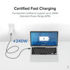 Picture of Plugable Thunderbolt 4 Cable with 240W Charging, Thunderbolt Certified, 3.3 Feet (1M),1x 8K Display, 40 Gbps, Compatible with USB4, Thunderbolt 3, USB-C - Driverless