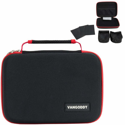 Picture of VanGoddy Black Red Hard Shell Carrying Case Suitable for Miroir DLP Portable Pico Pocket Projectors M20 M45 M55 MP60, HD MP150A Mini MP160 MP200 Pro M220, Tilt M175 M200A, Smart M300A